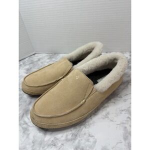 OluKai Women's Ku'una Slipper Golden Sand Premium Leather Comfort Luxury Size 7